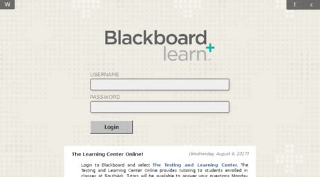 blackboard southark|mysau blackboard sign in.